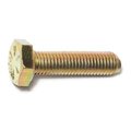 Midwest Fastener Grade 8, 1/4"-28 Hex Head Cap Screw, Zinc Yellow Steel, 1 in L, 50 PK 00827